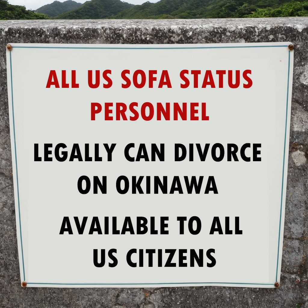 Divorce for SOFA Status Personnel on Okinawa