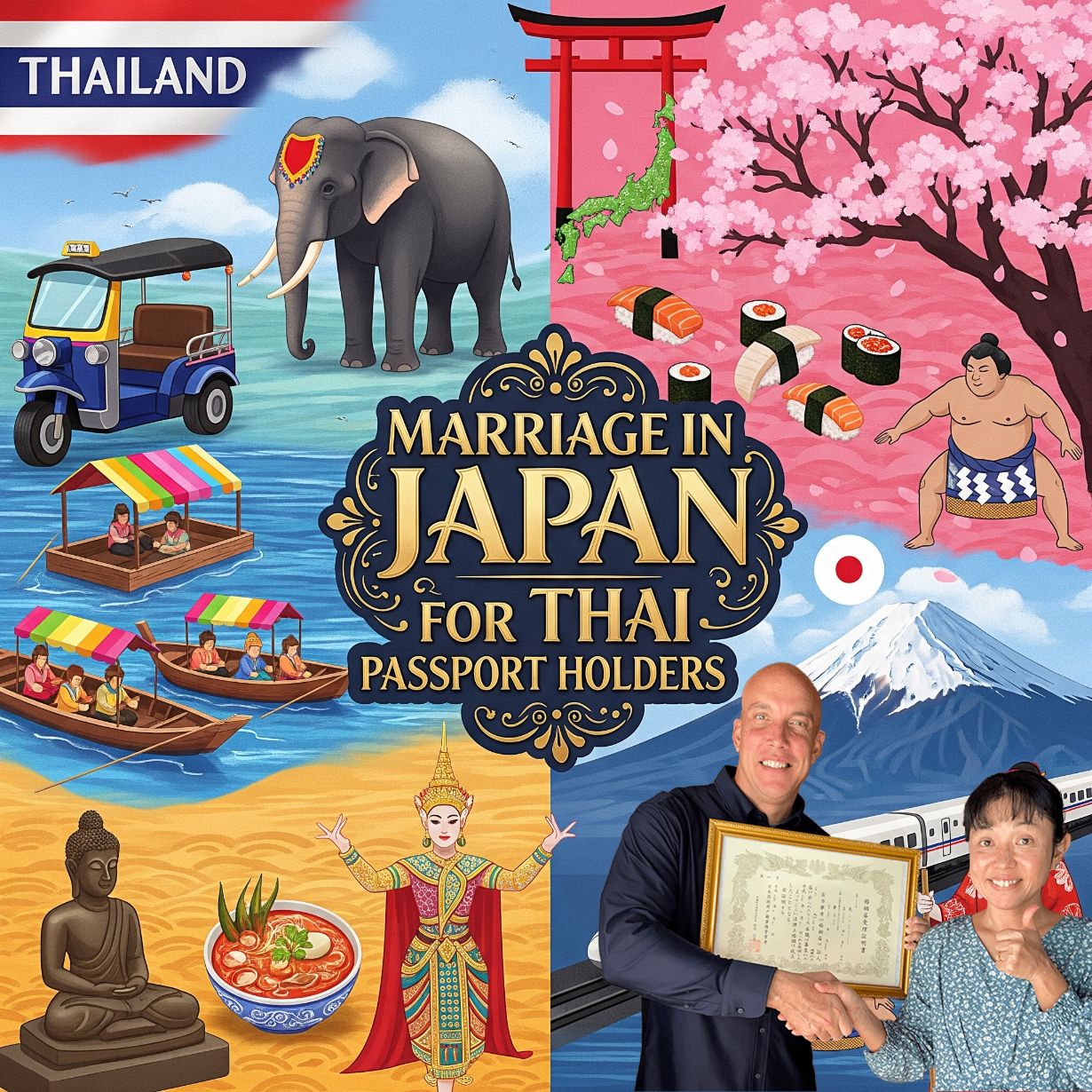 A Step-by-Step Guide for US and Thai Citizens Getting Married in Japan